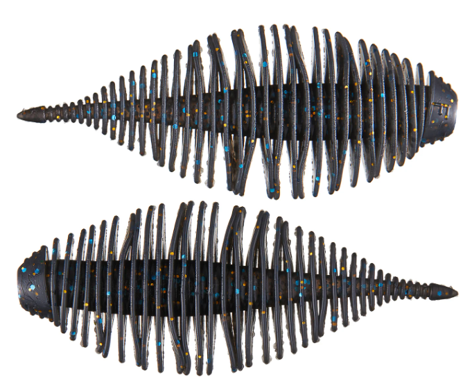 Geecrack 3.8" Bellows Gill Floating Elastomer - #005 Green Pumpkin-#011 Blue Gill - Carolina Fishing Tackle LLC