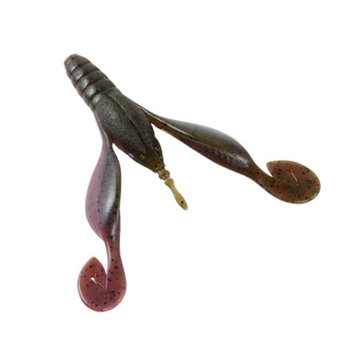 DSTYLE Winning Craw 3.6” Creature Bait 6pk - #07 Black-#40 Light Smoke Pepper-#056 Scuppernong Blue Flake - Carolina Fishing Tackle LLC