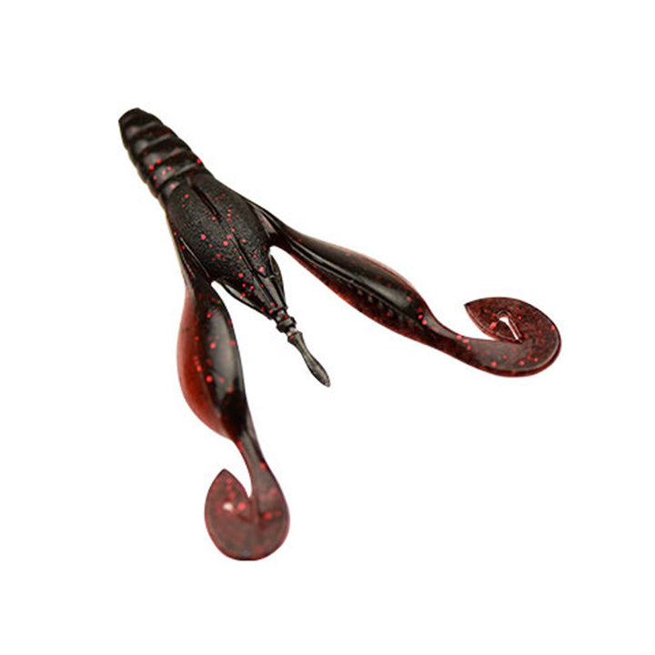 DSTYLE Winning Craw 3.6” Creature Bait 6pk - #07 Black-#40 Light Smoke Pepper-#056 Scuppernong Blue Flake - Carolina Fishing Tackle LLC