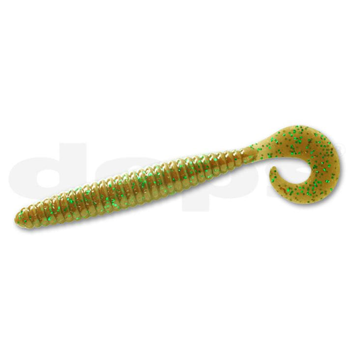 Deps 4” DEATHADDER Grub (8pk) - #13 Cinnamon/Green Flake-#15 Clear Pepper/Red Flake - Carolina Fishing Tackle LLC