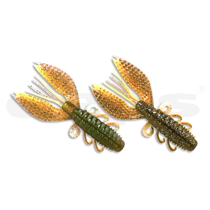 Deps Spiny Craw 4” Creature Bait 8pk - #23 Blue Glitter/Red Glitter-#58 Clear Rose Pepper - Carolina Fishing Tackle LLC