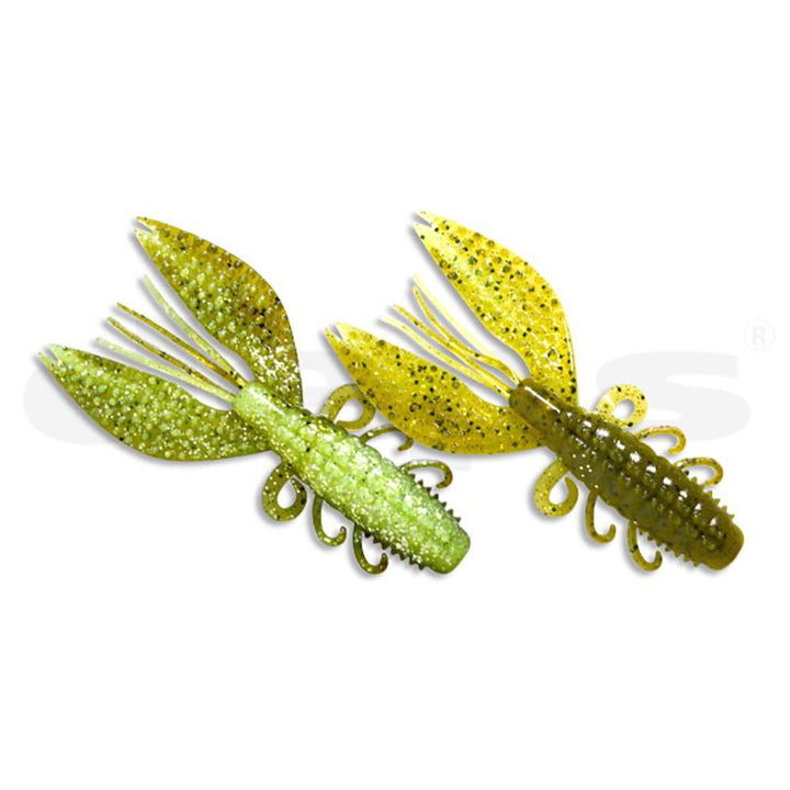 Deps Spiny Craw 4” Creature Bait 8pk - #23 Blue Glitter/Red Glitter-#58 Clear Rose Pepper - Carolina Fishing Tackle LLC