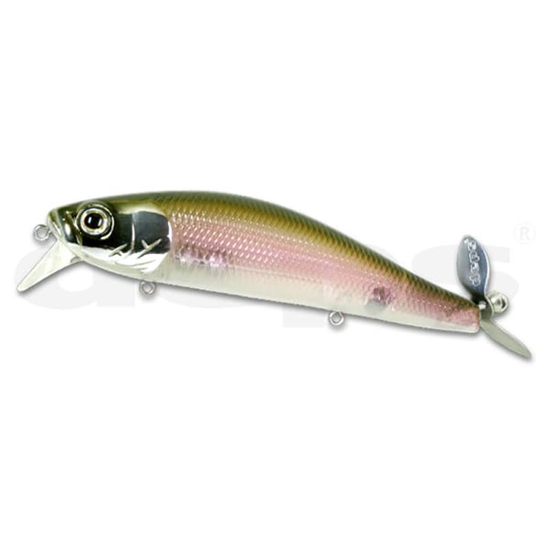 Deps Spiral Minnow Wake Bait - #16 Jet Black-#76 Chartreuse Sexy Shad - Carolina Fishing Tackle LLC