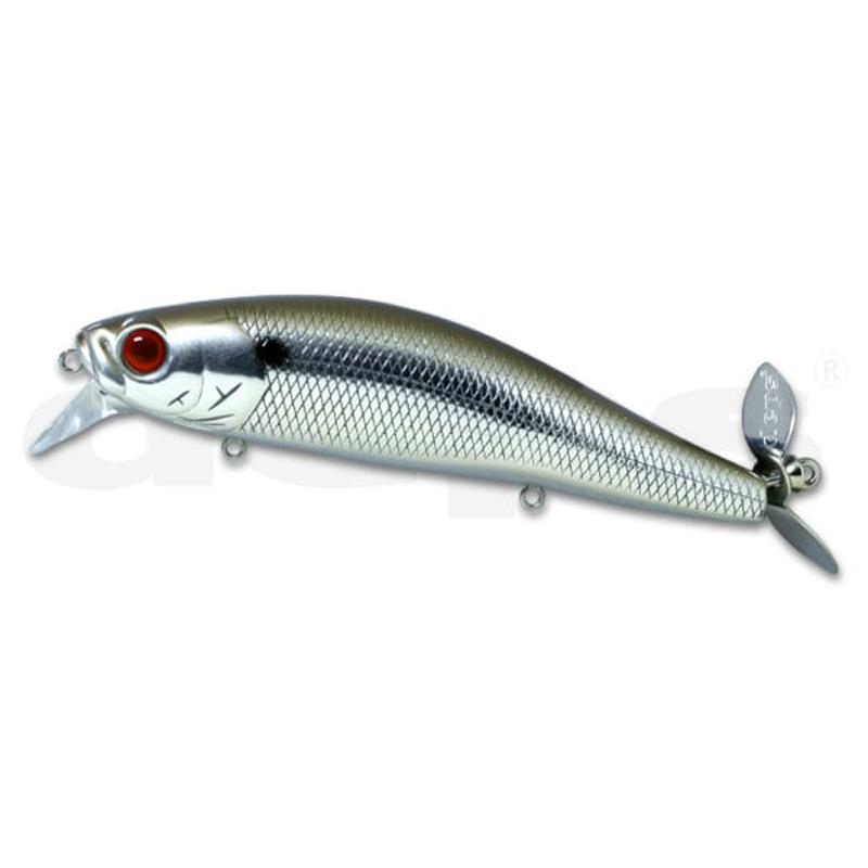 Deps Spiral Minnow Wake Bait - #16 Jet Black-#76 Chartreuse Sexy Shad - Carolina Fishing Tackle LLC