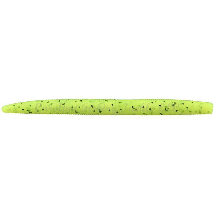 Gary Yamamoto 5” Senko Worm (10pk) - #156 Chartreuse W/Black Flakes-#327 Chart/Black/GREN/Copper FLK - Carolina Fishing Tackle LLC