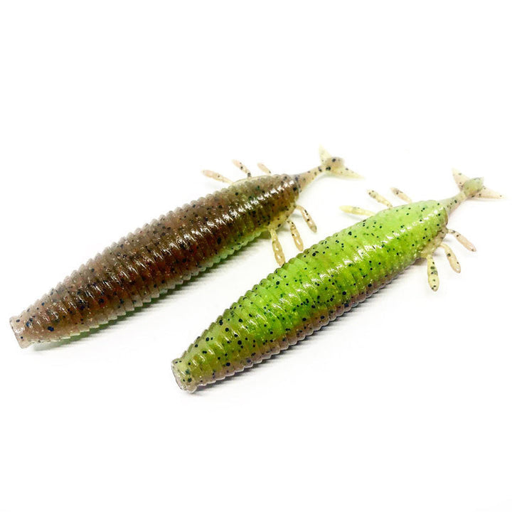 Obasslive 3.7” I.F Anker Creature Bait 6pk - #04 Scuppernong-#07 Pro Blue Grass Shad - Carolina Fishing Tackle LLC