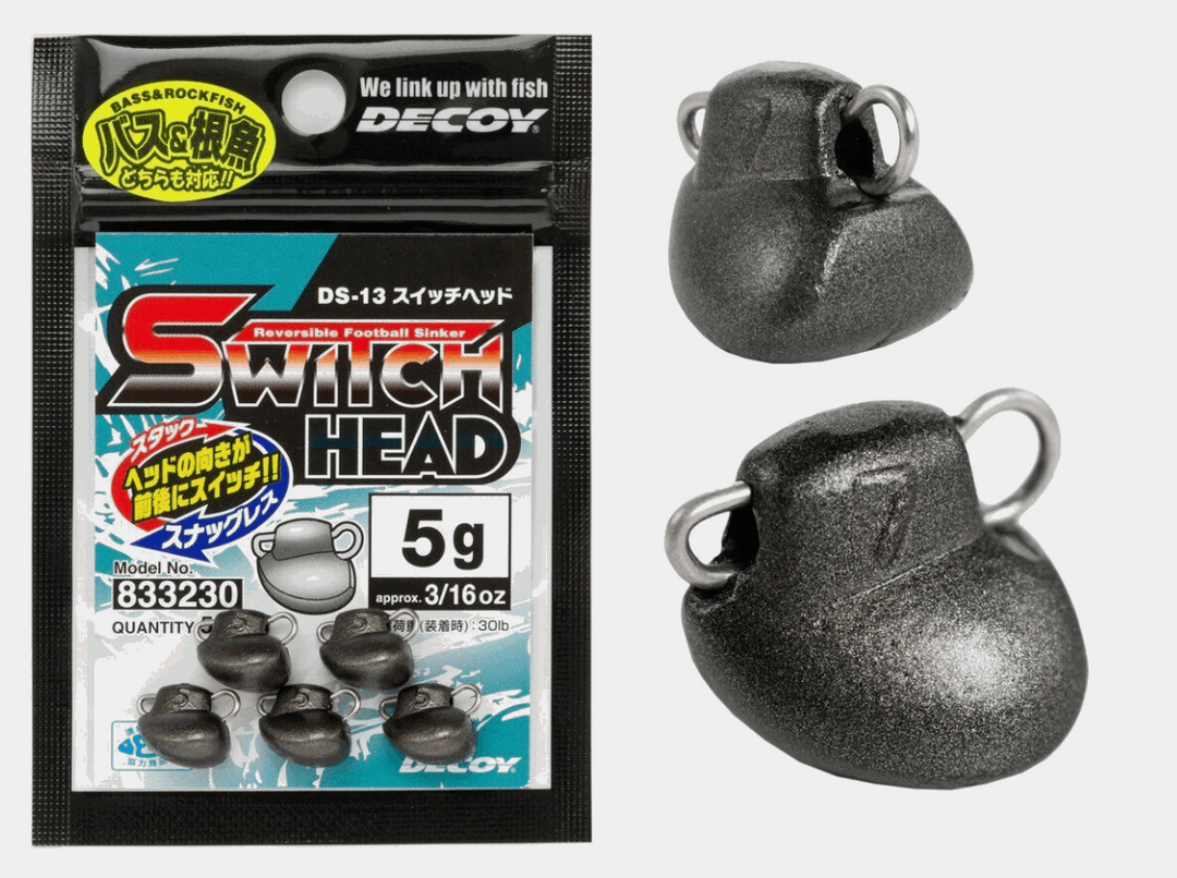 Decoy DS-13 Switch Head - 3/16 oz (5g)-1/4 oz (7g)-5/16 oz (9g)-3/8 oz (11g)-1/2 oz (14g) - Carolina Fishing Tackle LLC