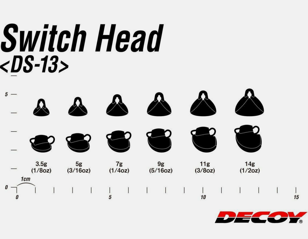 Decoy DS-13 Switch Head - Premium Specialty Weight from Decoy - Just $6.99! Shop now at Carolina Fishing Tackle LLC
