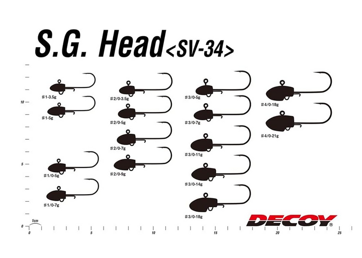 Decoy SV-34 S.G. (Salt Groove) Head - Premium Jig Head from Decoy - Just $7.99! Shop now at Carolina Fishing Tackle LLC