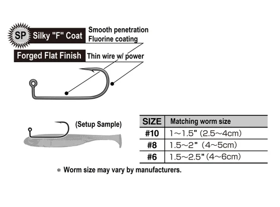 Decoy JIG12F Micro SP Hover Strolling Hook - #6 - 9pk-#8 - 9pk - Carolina Fishing Tackle LLC