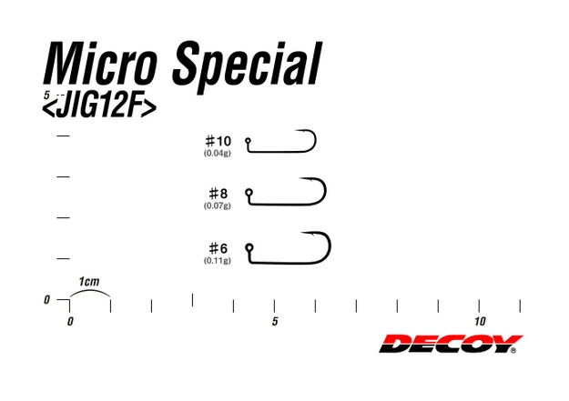 Decoy JIG12F Micro SP Hover Strolling Hook - #6 - 9pk-#8 - 9pk - Carolina Fishing Tackle LLC
