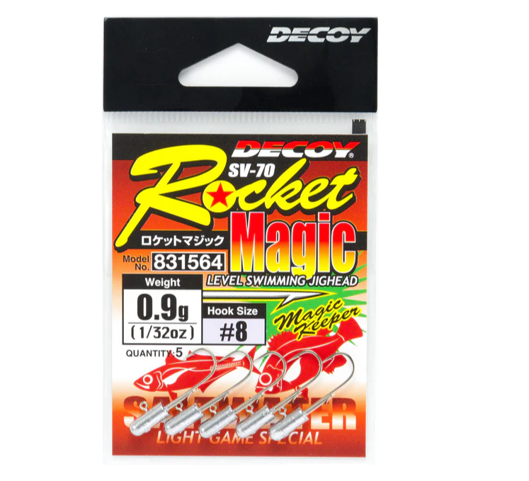 Decoy SV-70 Rocket Magic Level Swimming Jig Head - #6 - 1/8oz (3.5g) - 4pk - Carolina Fishing Tackle LLC