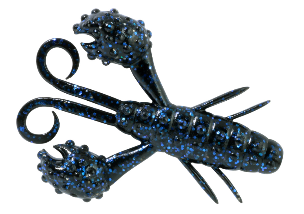 Deps Beckon Craw 3.5” Creature Bait 5pk - #45 Cherry Blossom-#80 Sapphire Blue/Blue & Green Flake-#07 Black/Blue Flake-#12 Green Pumpkin-#22 June Bug-#71 Green Pumpkin Blue Flake-#115 Green Pumpkin Purple & Green Flake - Carolina Fishing Tackle LLC