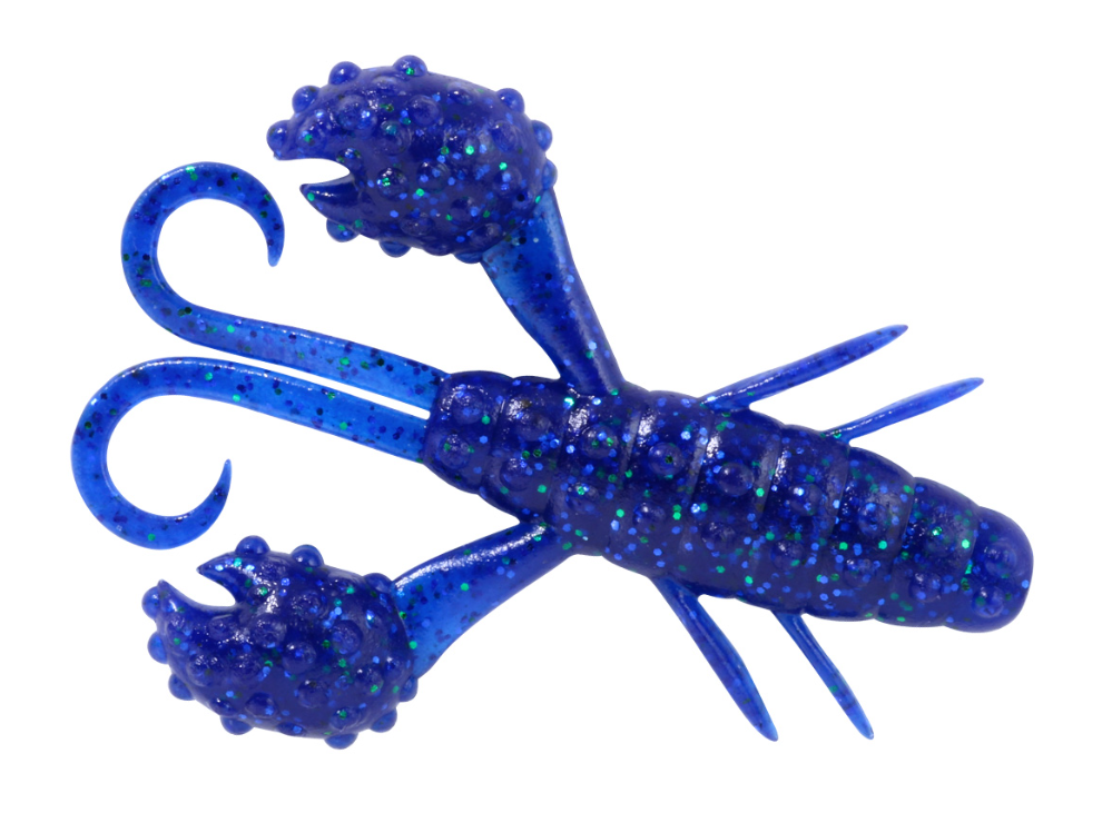 Deps Beckon Craw 3.5” Creature Bait 5pk - #45 Cherry Blossom-#80 Sapphire Blue/Blue & Green Flake-#07 Black/Blue Flake-#12 Green Pumpkin-#22 June Bug-#71 Green Pumpkin Blue Flake-#115 Green Pumpkin Purple & Green Flake - Carolina Fishing Tackle LLC