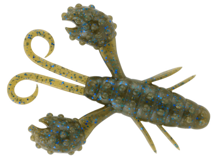 Deps Beckon Craw 3.5” Creature Bait 5pk - #45 Cherry Blossom-#80 Sapphire Blue/Blue & Green Flake-#07 Black/Blue Flake-#12 Green Pumpkin-#22 June Bug-#71 Green Pumpkin Blue Flake-#115 Green Pumpkin Purple & Green Flake - Carolina Fishing Tackle LLC