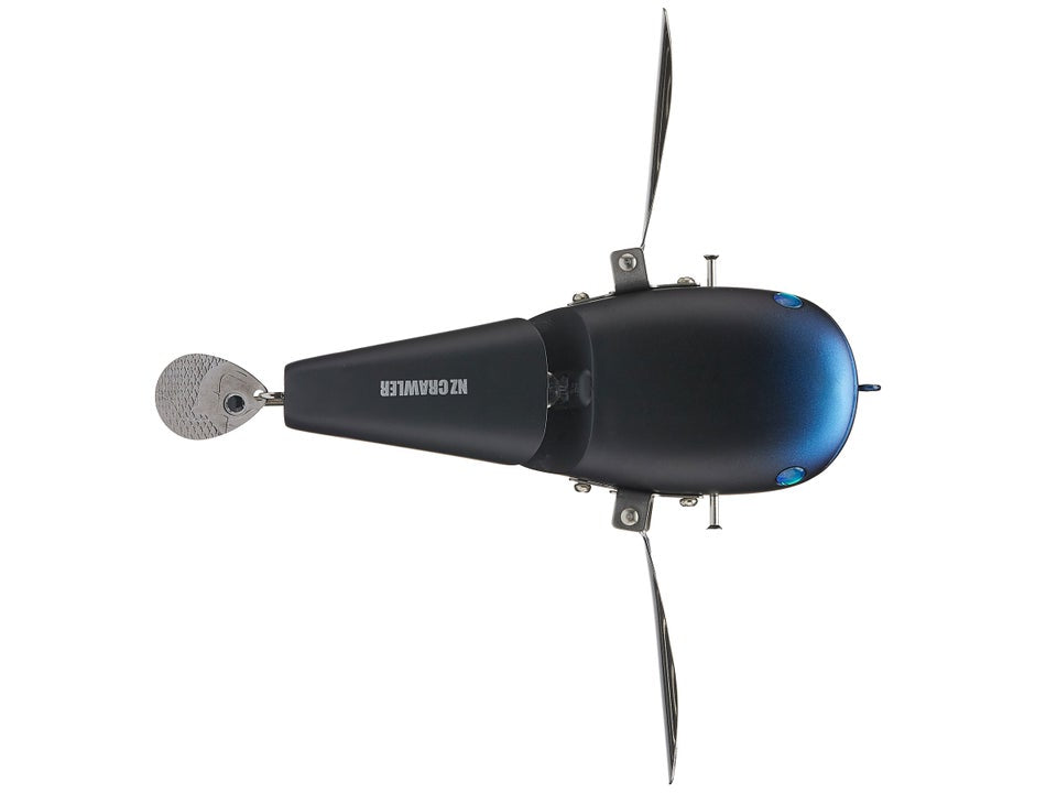 Deps NZ Crawler Tiny - #02 Jet Black-#12 Bone Crackle - Carolina Fishing Tackle LLC