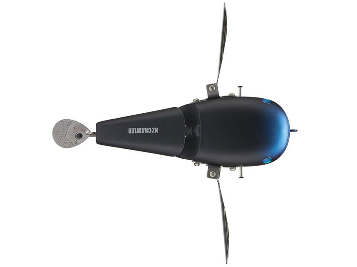Deps NZ Crawler Tiny - #02 Jet Black-#12 Bone Crackle - Carolina Fishing Tackle LLC