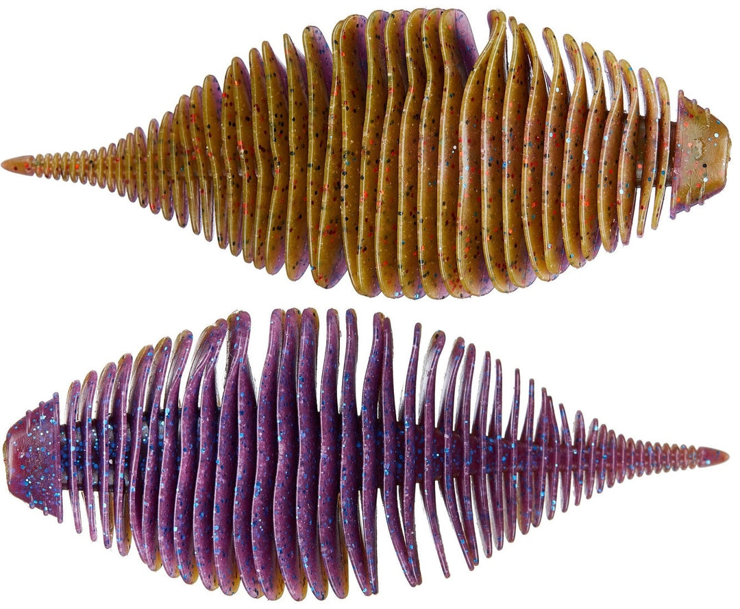 Geecrack 3.8” Bellows Gill 5pk Soft Baits - HoneyDew-
