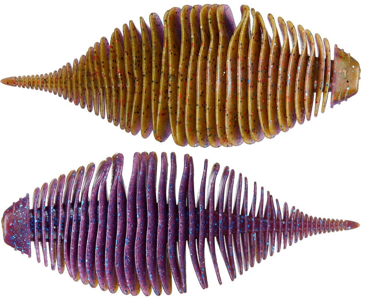 Geecrack 3.8” Bellows Gill 5pk Soft Baits - HoneyDew-