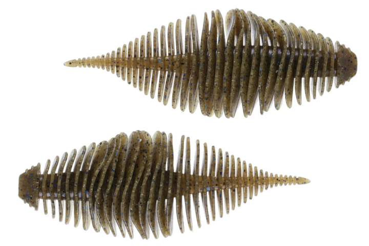 Geecrack 3.8” Bellows Gill 5pk Soft Baits - HoneyDew-#LV Solar Flare-AJ's Spicy Avocado-Green Pumpkin-Bug Bomb-Sunburned WM Gill-AJ’s Juice-Bluegill-Green Pumpkin Blue-Flash Gill - Carolina Fishing Tackle LLC