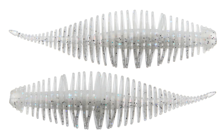 Geecrack 3.8" Bellows Shad Floating Elastomer - AJ's Magic Juice-#268 Electric Shad - Carolina Fishing Tackle LLC