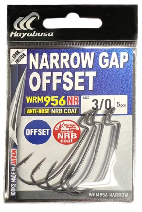 NEW Hayabusa Narrow Gap Offset Hook - Premium Wide Gap Offset Hook from Hayabusa - Shop now at Carolina Fishing Tackle LLC