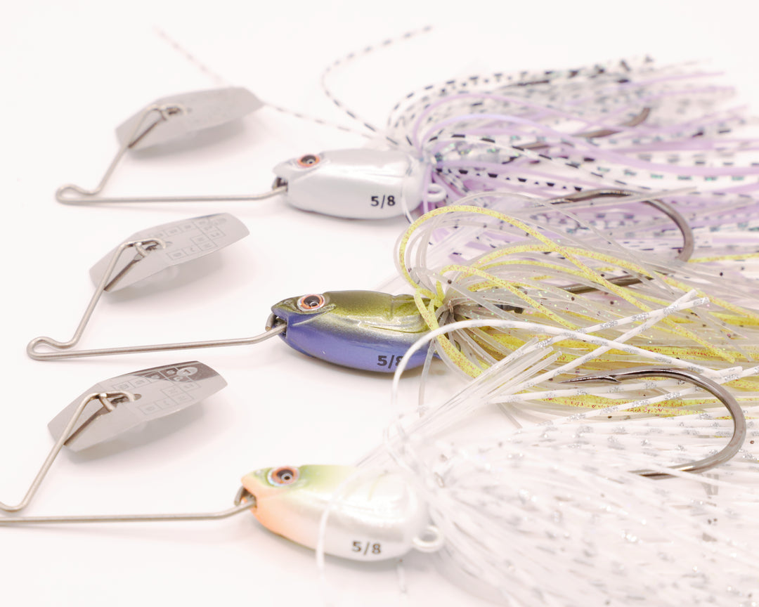 Bass Puzzle Grass Piece Flex - G03 White Shad / 5/8oz-G14 MS Smoke Shade / 5/8oz-G02 Violet Gill / 5/8oz - Carolina Fishing Tackle LLC