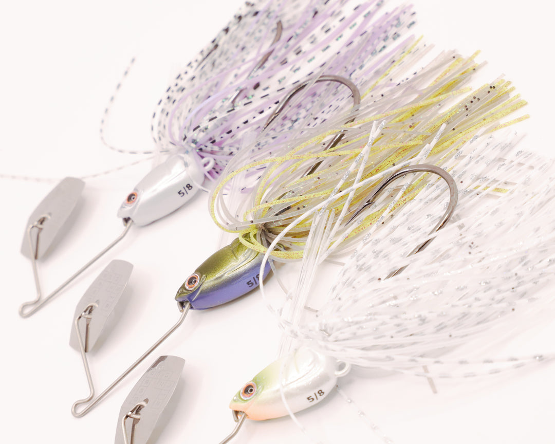 Bass Puzzle Grass Piece Flex - G03 White Shad / 5/8oz-G14 MS Smoke Shade / 5/8oz-G02 Violet Gill / 5/8oz - Carolina Fishing Tackle LLC