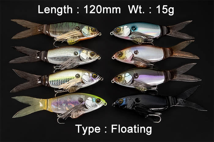 Jackall Lures SlickBait New! - RT Ghost Gill-Semi Flashing Smelt-RT Mullet-Shy Shad - Carolina Fishing Tackle LLC