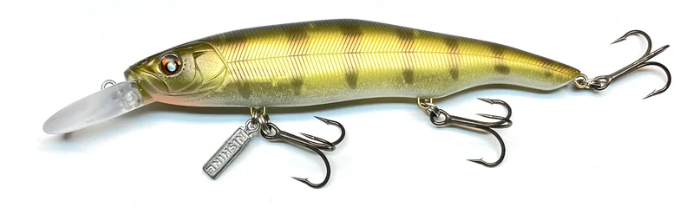 Nishine Lure Works Erie 115MD Jerkbait - BPB Smelt-Ghost Smelt-Hologram Smelt-Yellow Perch - Carolina Fishing Tackle LLC