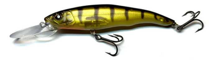 Nishine Lure Works Erie 95MD Jerkbait - BPB Smelt-Ghost Smelt-Hologram Smelt-Yellow Perch - Carolina Fishing Tackle LLC