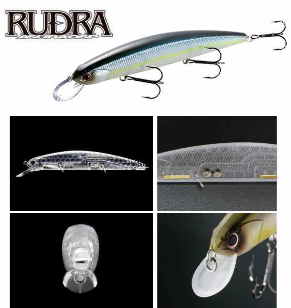 O.S.P Rudra 130MSF Jerkbait - GH-45 Green Gill-T-16 Chi Gill - Carolina Fishing Tackle LLC
