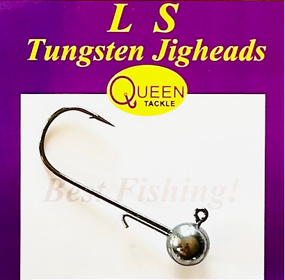 Queen Tackle LS Tungsten Jig Heads - 1/8 oz-5pk / 2/0-1/8 oz-5pk / 3/0-3/16 oz-4pk / 2/0-3/16 oz-4pk / 3/0-1/4 oz-4pk / 2/0-1/4 oz-4pk / 3/0-3/8 oz-3 pk / 2/0-3/8 oz-3 pk / 3/0 - Carolina Fishing Tackle LLC
