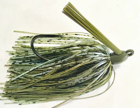 Queen Tackle Tungsten Swim Jig - 3/8 oz / Green Pumpkin Green-3/8 oz / White Blue Speckles-3/8 oz / Bluegill Ghost - Carolina Fishing Tackle LLC