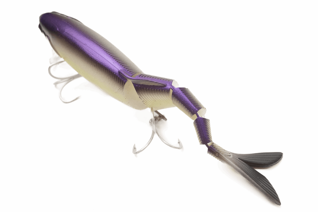 Kaesu Kumokiri Spider Jointed Swimbait - #02 Ayu / S/S-M-#02 Ayu / D/S-#03 Natural Bait / S/S-M-#03 Natural Bait / D/S-#04 Trout / S/S-M-#04 Trout / D/S-#05 Purple Bright / S/S-M-#05 Purple Bright / D/S - Carolina Fishing Tackle LLC