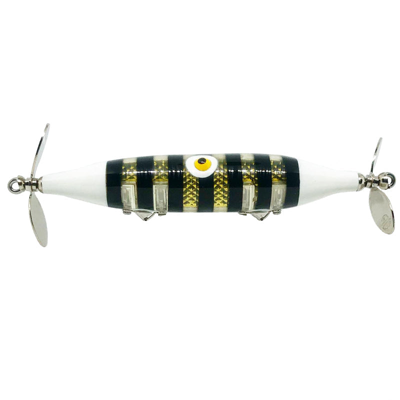 Akashi Brand Plastic Capone Topwater Prop Plug - #001 Tiger-#021 Banana-#045 Oikawa - Carolina Fishing Tackle LLC