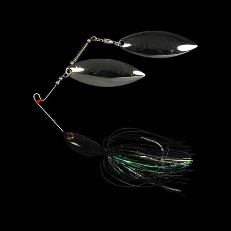 Biovex Lues 1 oz Stangun Spinnerbait (DW) Spinnerbait - #06 Black-#07 Kurokin - Carolina Fishing Tackle LLC