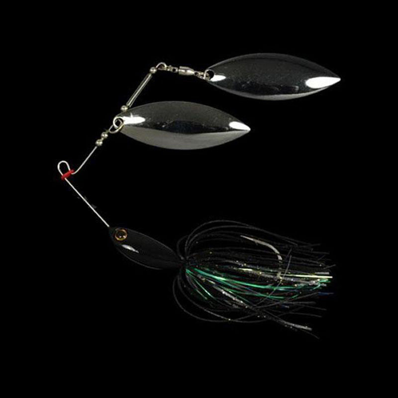 Biovex Lues 3/8 oz Stangun Spinnerbait (DW) Spinnerbait - #06 Black-#07 Kurokin - Carolina Fishing Tackle LLC