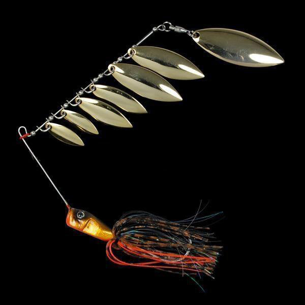 Biovex Lures 3/8 oz Hyper 7 Spinnerbait - #02 White-#04 Fire Tiger-#05 Red-#06 Black-#07 Kurokin-#10 White Chart - Carolina Fishing Tackle LLC