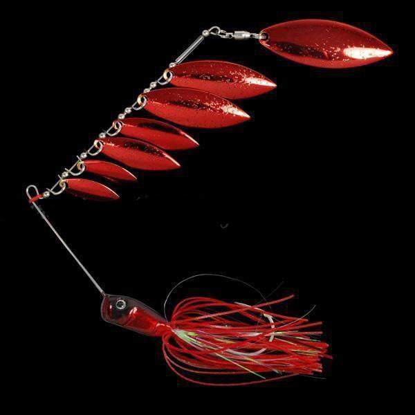 Biovex Lures 3/8 oz Hyper 7 Spinnerbait - #02 White-#04 Fire Tiger-#05 Red-#06 Black-#07 Kurokin-#10 White Chart - Carolina Fishing Tackle LLC