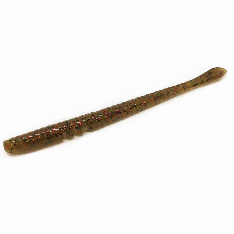 DSTYLE Torquee Straight 3.8" Worm 10pk - #DC005 Light Smoke-#DC044 Green Pumpkin MOEBI - Carolina Fishing Tackle LLC