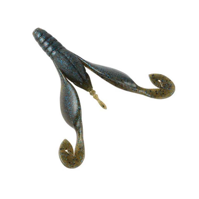 DSTYLE Winning Craw 3.6” Creature Bait 6pk - #07 Black-#40 Light Smoke Pepper-#056 Scuppernong Blue Flake - Carolina Fishing Tackle LLC