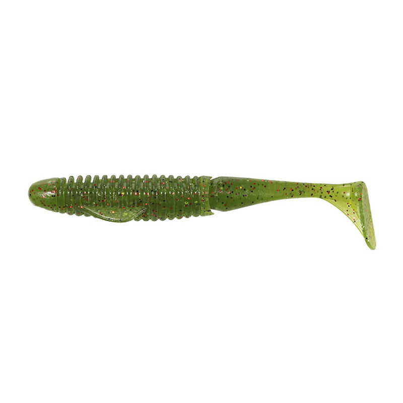 DUO Realis 5” BooStar Wake Swimbait 5pk - #F006 Watermelon/Red Flake-#F007 Sukapanon-#F008 Bluegill-#F018 Green Pumpkin Red Flake-#F019 Smoke/Silver Purple Flakes-#F020 Clear Copper Flake-#F030 Sparkle Shrimp-#F033 Olive Shrimp-#F034 Light Green Pumpkin Blue Flake-#F035 Pink Yoshinobori - Carolina Fishing Tackle LLC