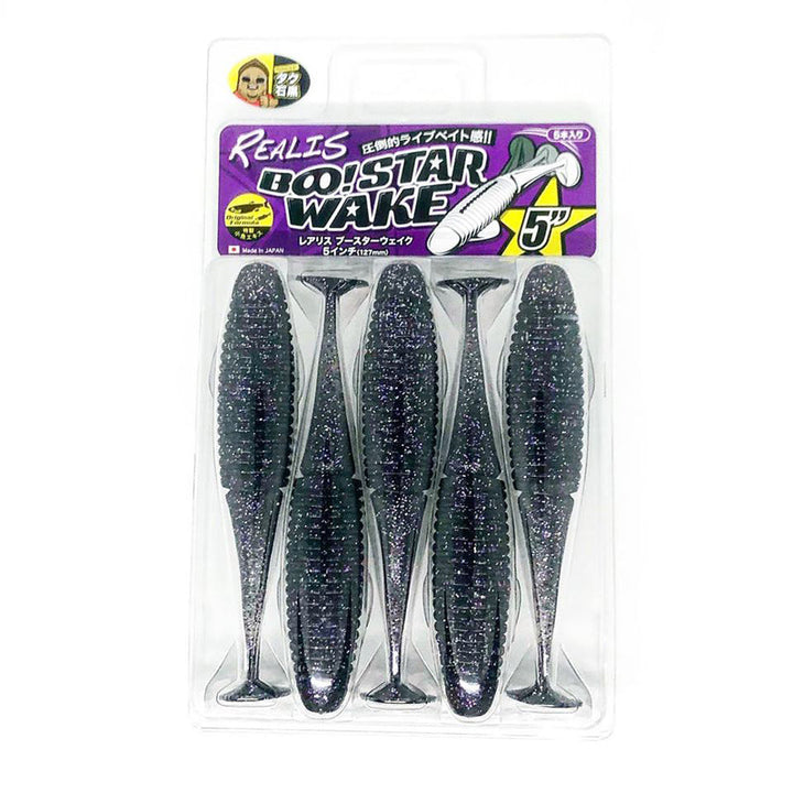 DUO Realis 5” BooStar Wake Swimbait 5pk - #F006 Watermelon/Red Flake-#F007 Sukapanon-#F008 Bluegill-#F018 Green Pumpkin Red Flake-#F019 Smoke/Silver Purple Flakes-#F020 Clear Copper Flake-#F030 Sparkle Shrimp-#F033 Olive Shrimp-#F034 Light Green Pumpkin Blue Flake-#F035 Pink Yoshinobori - Carolina Fishing Tackle LLC