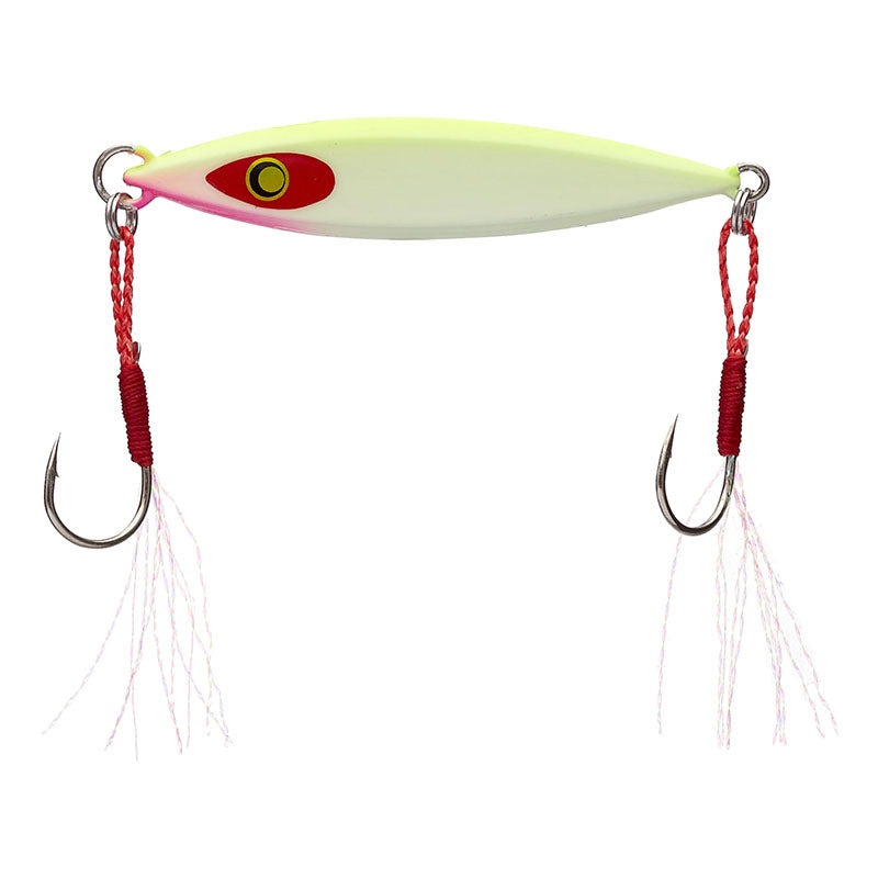 Damiki Fishing Tackle 3/4 oz Back Drop Spoon 2.5” - Black Holo-Chartreuse Shad-Holo Ayu-Spot Green-Holo Cyber Purple-Holo Cyber Gold - Carolina Fishing Tackle LLC