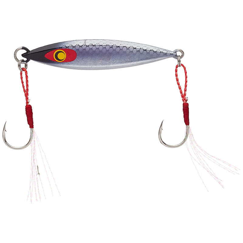 Damiki Fishing Tackle 3/4 oz Back Drop Spoon 2.5” - Black Holo-Chartreuse Shad-Holo Ayu-Spot Green-Holo Cyber Purple-Holo Cyber Gold - Carolina Fishing Tackle LLC