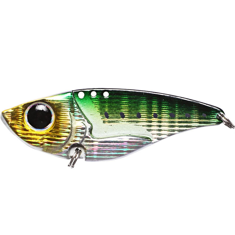 Damiki Fishing Tackle Vault Blade Bait - Spot Green / 42 - 1/4 oz-Spot Green / 48 - 3/8 oz-Spot Green / 55 - 1/2 oz-Spot Green / 65 - 3/4 oz-Black Gold / 42 - 1/4 oz-Black Gold / 48 - 3/8 oz-Black Gold / 55 - 1/2 oz-Black Gold / 65 - 3/4 oz-WS Crystal / 42 - 1/4 oz-WS Crystal / 48 - 3/8 oz - Carolina Fishing Tackle LLC