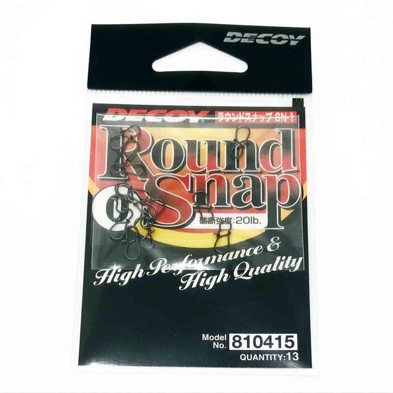 Decoy Round Snaps SN-1 - #00-18lb-13pk-#0-20lb-13pk-#1-22lb-13pk-#1.5-24lb-13pk - Carolina Fishing Tackle LLC