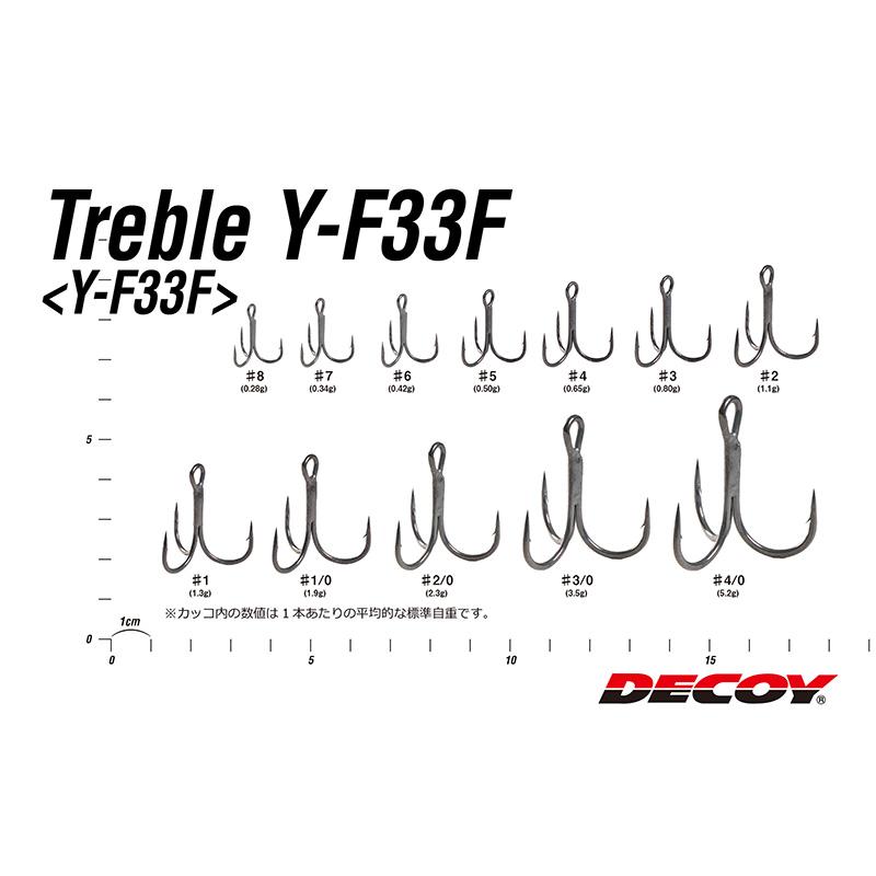 Decoy Y-F33F Treble Extra Fine Wire Ultra Sharp Point - #1 - 4pk - Carolina Fishing Tackle LLC