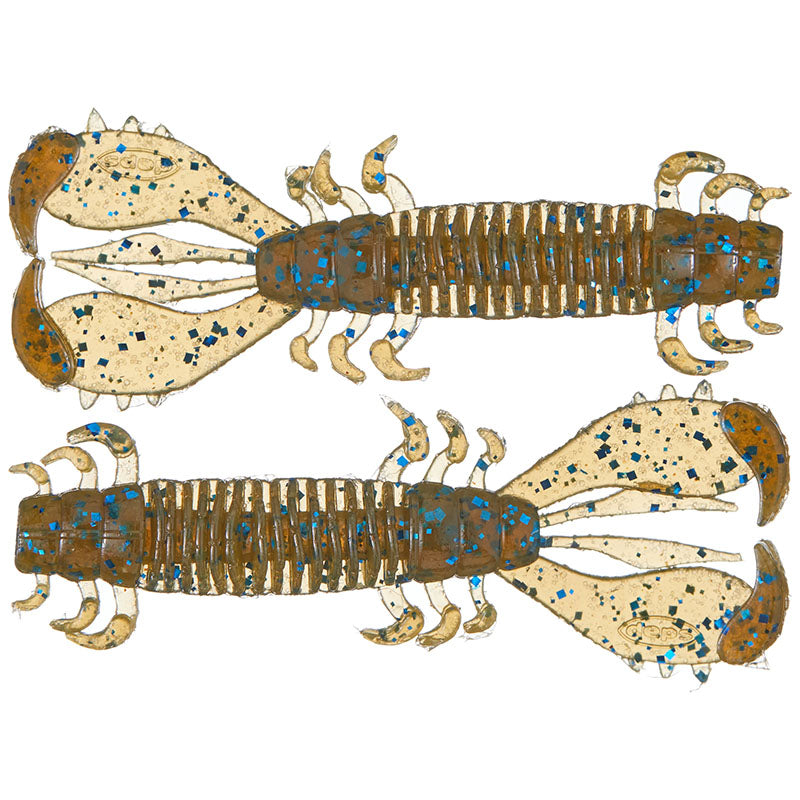 Deps 2.6" MS Craw 8pk Fishing Creature Baits - #18 Blue Melon-#28 Scuppernong-#45 Cherry Blossom-#51 Green Pumpkin Orange-#52 Green Pumpkin Chart-#71 Green Pumpkin Blue Flake-#144 Pumpkin Cheesecake - Carolina Fishing Tackle LLC